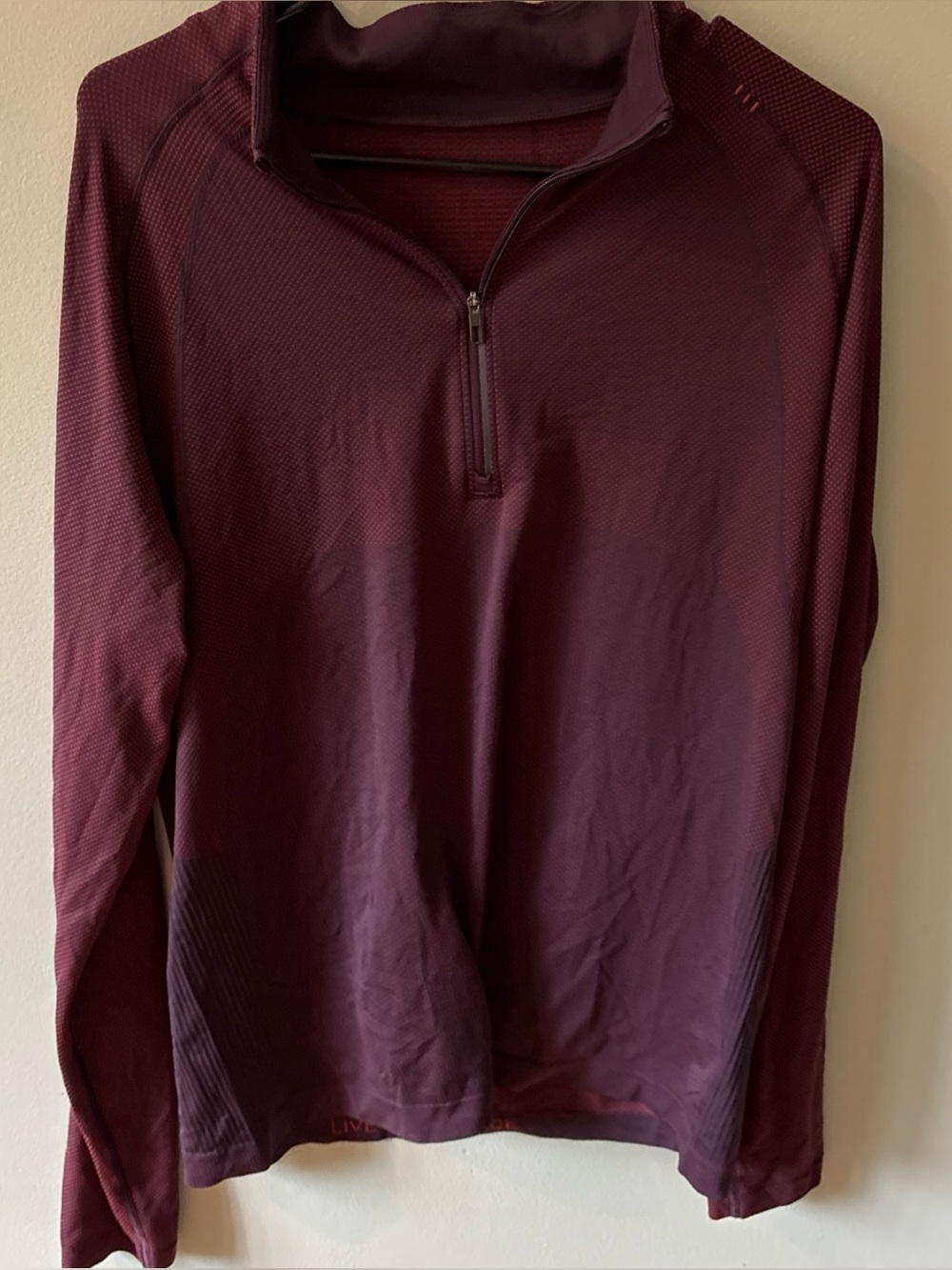 Lululemon Live In Practice Lightweight Red Full Zip Sweatshirt Men's Size Large